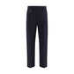 Blue Cotton Dress Pants