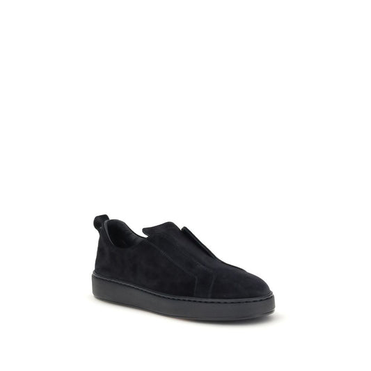 Black Calf Leather Bos Taurus Low Top Sneakers