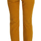 Orange High Waist Straight Trouser Pants