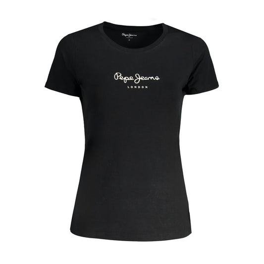 Black Cotton Women's T-Shirt