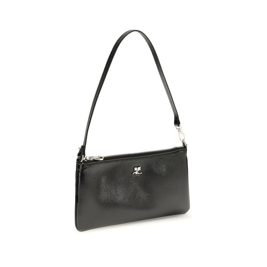 Black Cowhide Shoulder Bag