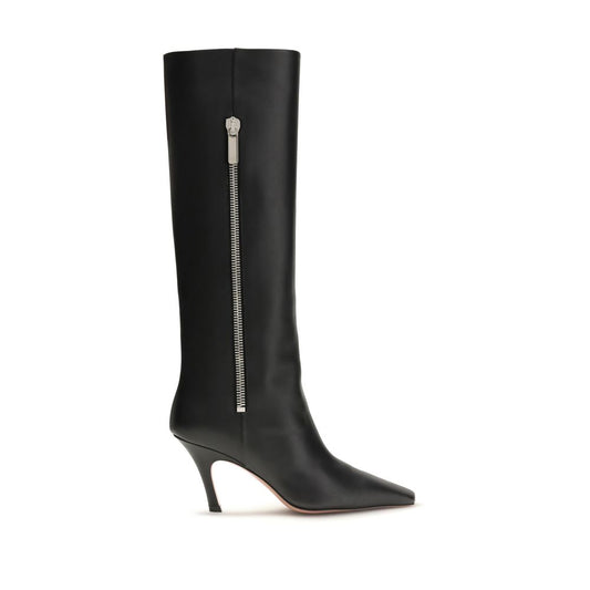 Black Calf Leather Bos Taurus Ankle Boots