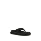 Black Rubber Flip-Flop Sandals