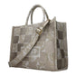 Beige Fabric Handbag