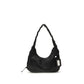 Black Recycled Leather Shoulder Bag
