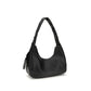Black Recycled Leather Shoulder Bag