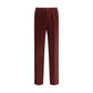 Bordeaux Cotton Casual Pants