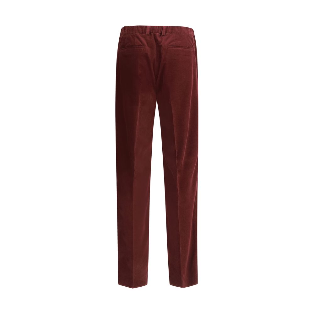 Bordeaux Cotton Casual Pants