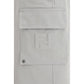 Silver Cotton Cargo Pants