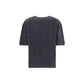 Grey Cashmere Short Sleeve Sweater