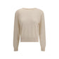 Cream Fleece Wool Sweatshirt