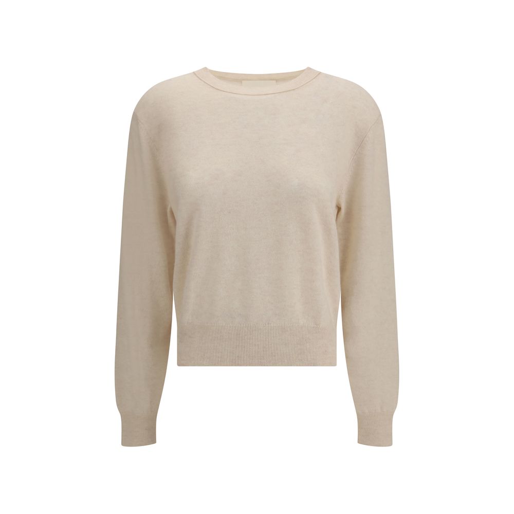 Cream Fleece Wool Sweatshirt
