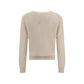 Cream Fleece Wool Sweatshirt