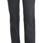 Gray Low Waist Straight Denim Pants Jeans