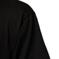 Black Logo Print Cotton Crew Neck T-shirt