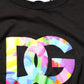 Black Logo Print Cotton Crew Neck T-shirt