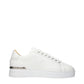 White Leather Low Top Sneakers