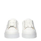 White Leather Low Top Sneakers