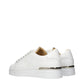 White Leather Low Top Sneakers