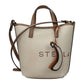 Beige Fabric Handbag