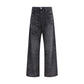 Black Cotton Relaxed Fit Jeans