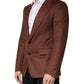 Brown Cashmere Single Breasted Jacket Blazer