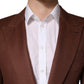Brown Cashmere Single Breasted Jacket Blazer