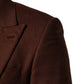 Brown Cashmere Single Breasted Jacket Blazer