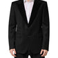 Black Wool Single Breasted Jacket Blazer