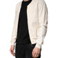 Off White Cotton Full Zip Denim Men Blouson Jacket