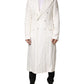 White Double Breasted Men Trench Coat Jacket
