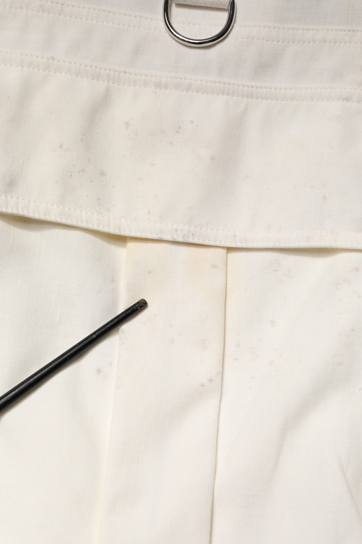 White Cotton Cargo Men Vest Coat Jacket