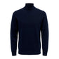 Blue Polyester Turtleneck