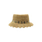 Beige Vegetable Fiber  Bucket Hat