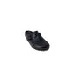 Black Artificial Leather Slippers