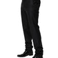 Black Wool Skinny Dress Formal Trouser Pants