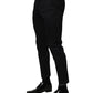 Dark Blue Cotton Skinny Dress Trouser Pants