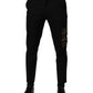 Black Cotton Skinny Dress Cargo Trouser Pants