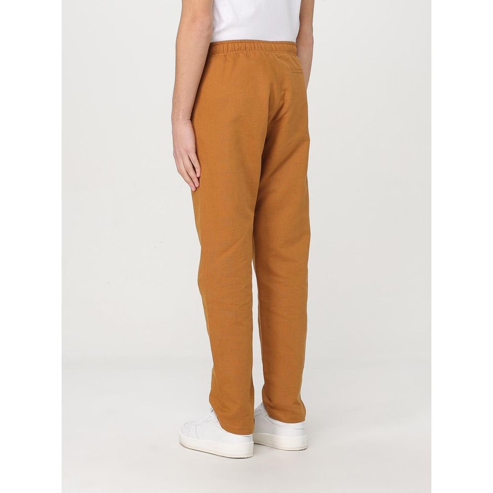 Brown Cotton And Linen Pants