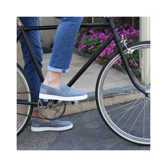 Blue Leather Moccassin