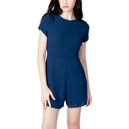 Blue Polyester Rompers