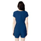 Blue Polyester Rompers
