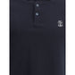 Blue Cotton Polo Shirt