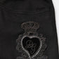 Black Sacred Heart Skinny Men Denim Jeans
