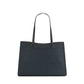 Blue Leather Tote Bag