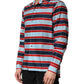 Multicolor Stripes Cotton Men Button Down Shirt