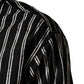 Black Stripes Cotton Men Formal Dress Shirt