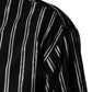 Black Stripes Cotton Men Formal Dress Shirt
