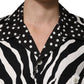 Black White Zebra ButtonDown Oversize Shirt