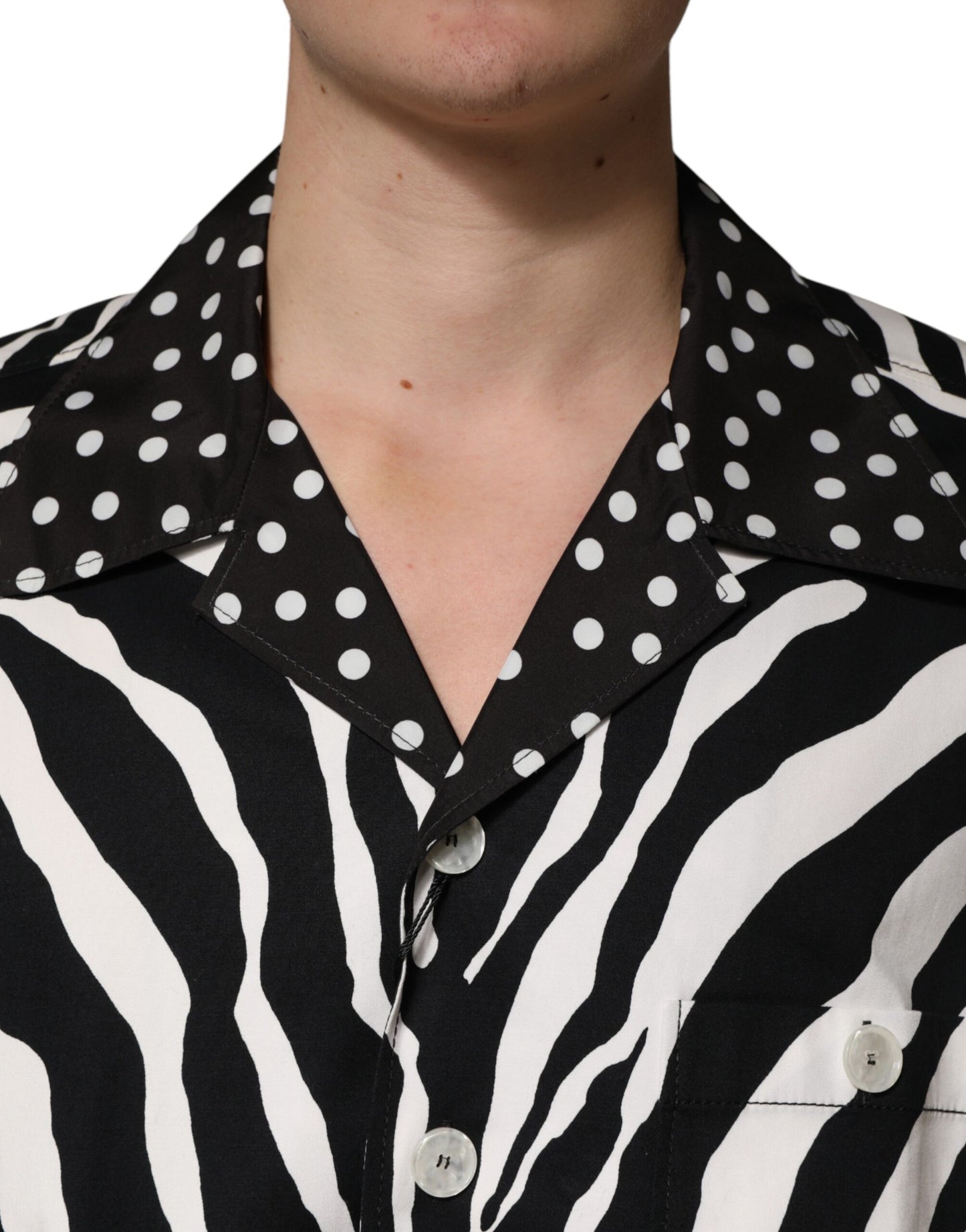Black White Zebra ButtonDown Oversize Shirt